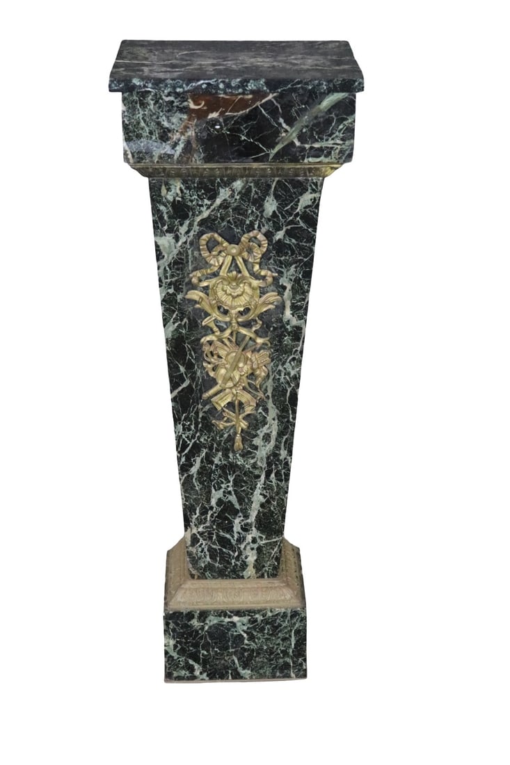 2 PIECE MARBLE & BRONZE PEDESTAL (1 of 8)