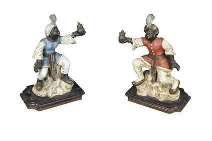 PAIR FIGURAL STATUES