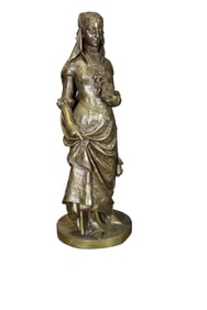 SIGNED PIERRE OGE' BRONZE OF A WOMAN
