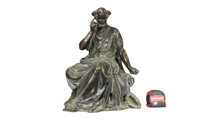 SIGNED BRONZE AFTER MOREAU TITLED PYTHAGORAS