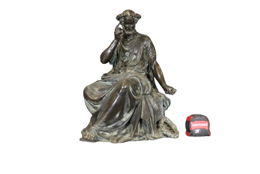 SIGNED BRONZE AFTER MOREAU TITLED PYTHAGORAS (1 of 10)