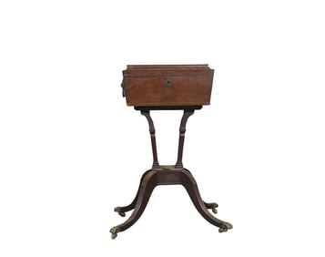 ANTIQUE REGENCY MAHOGANY WORKBOX