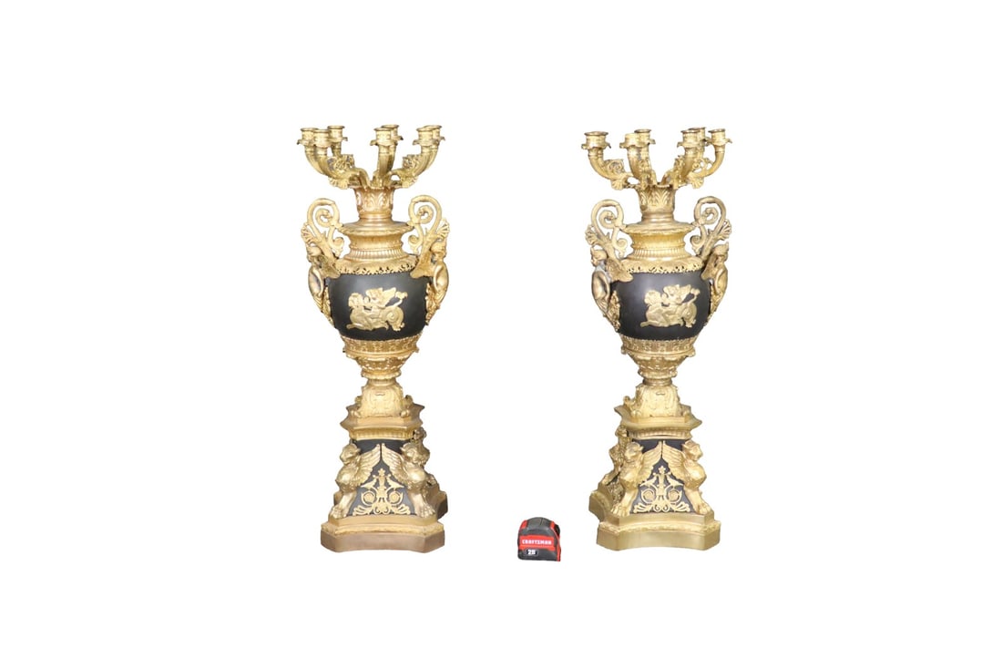 EMPIRE STYLE BRONZE CANDELABRA (1 of 9)