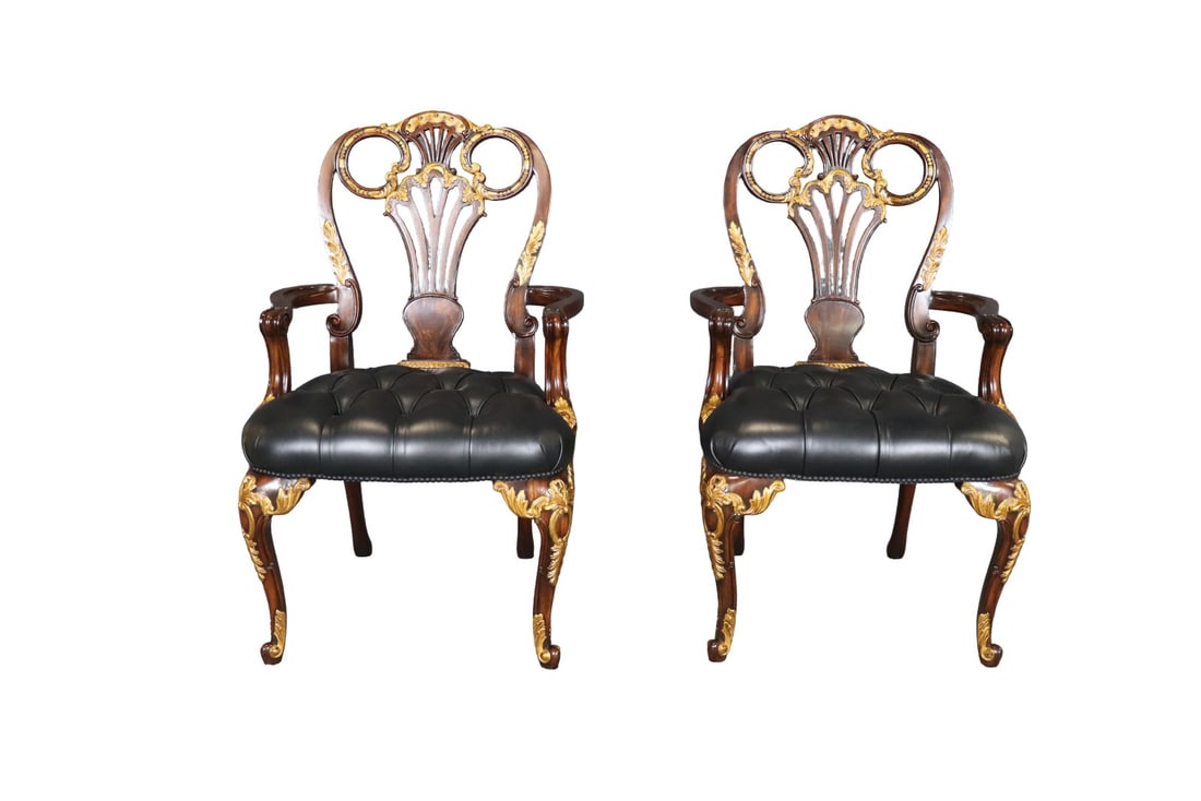 PAIR THEODORE ALEXANDER ARM CHAIRS (1 of 8)