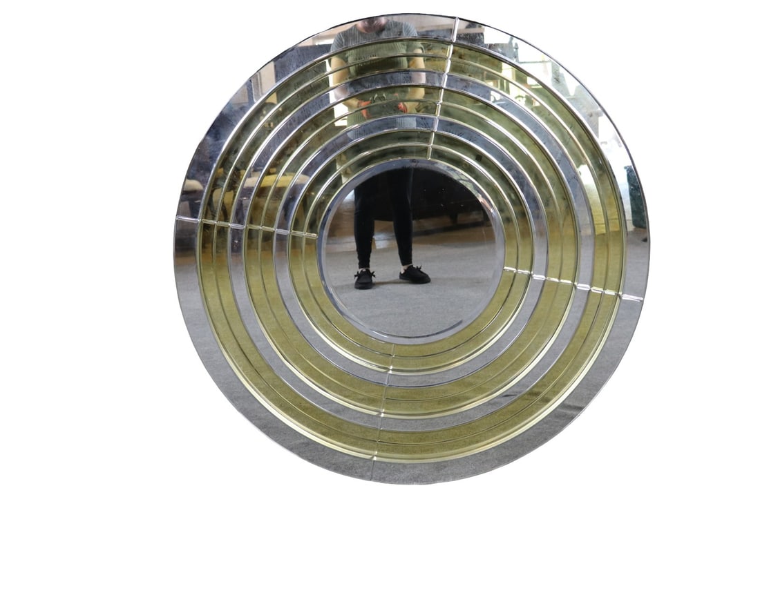 MODERN TWO TONE CIRCLES MIRROR (1 of 7)