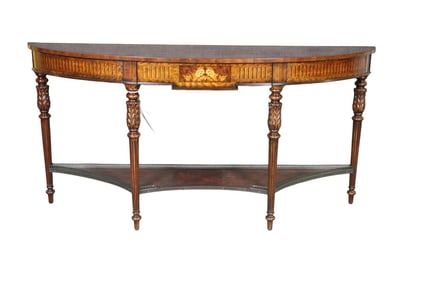 THEODORE ALEXANDER INLAID CONSOLE TABLE