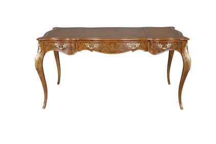 MAITLAND SMITH STYLE LEATHER TOP PARTNERS DESK