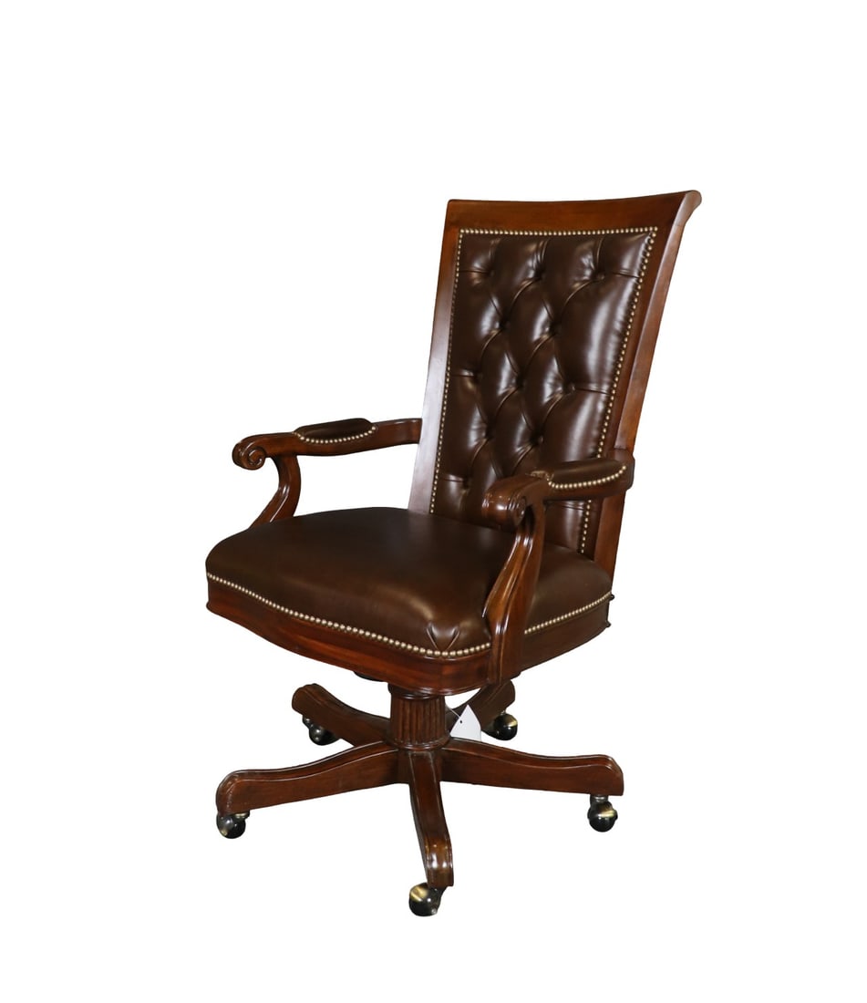 SCARBOROUGH HOUSE LEATHER OFFICE CHAIR (1 of 7)