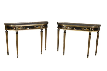 PAIR SCARBOROUGH HOUSE CHINOISERIE CONSOLES