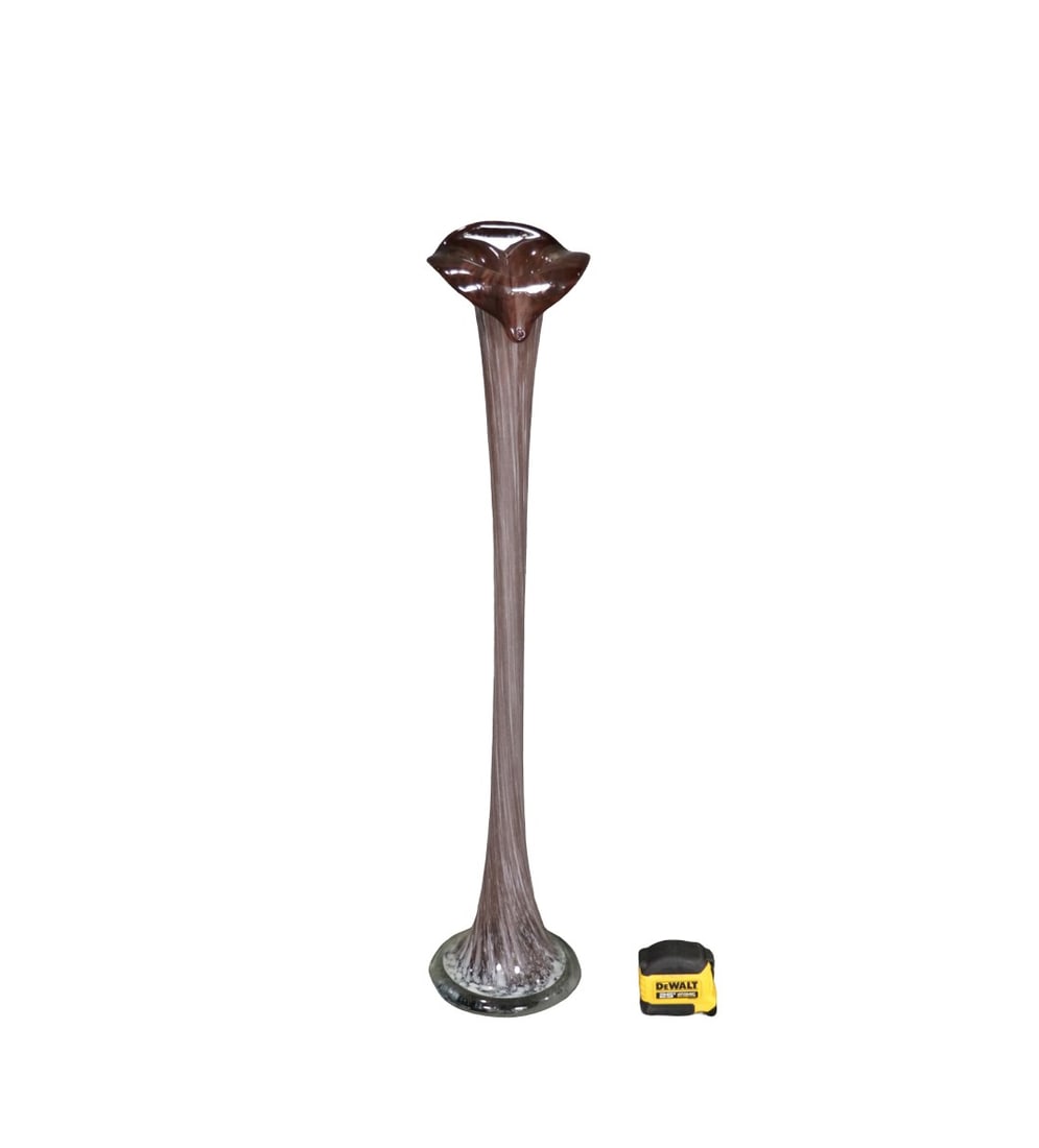 MID CENTURY MODERN SWIRL GLASS VASE: Swirl glass. 33 1/2" h x 6 3/4" diameter.