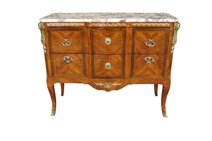 MARBLE TOP INLAID BUFFET