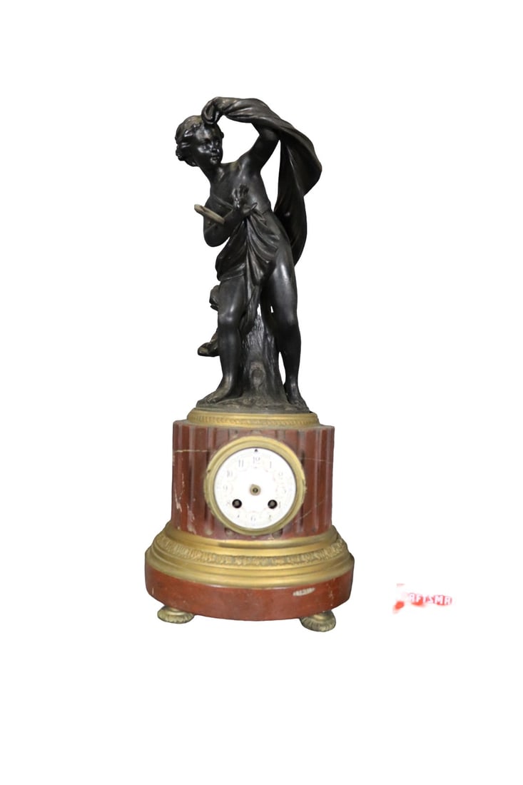 BRONZE ROUGE MARBLE CLOCK (1 of 10)