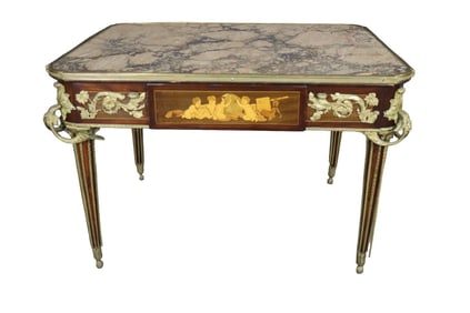 LOUIS XVI STYLE MARBLE TOP TABLE