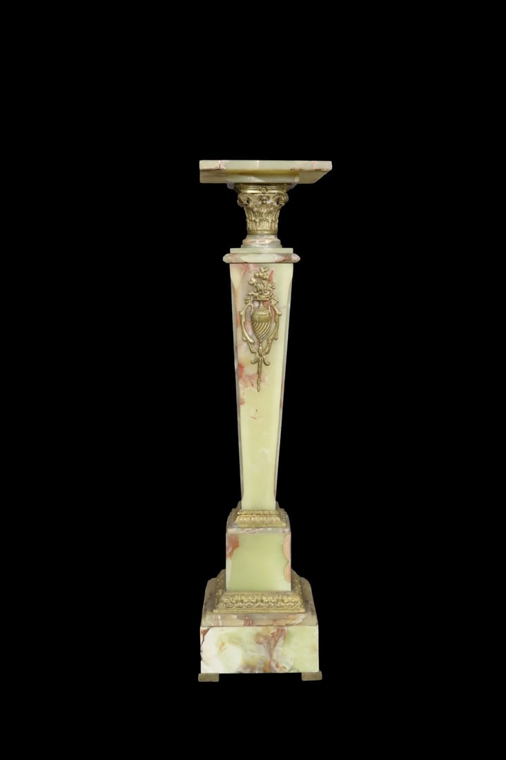 ONYX & BRONZE MOUNTED PEDESTAL (1 of 12)