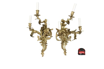 PAIR LOUIS XV STYLE SCONCES