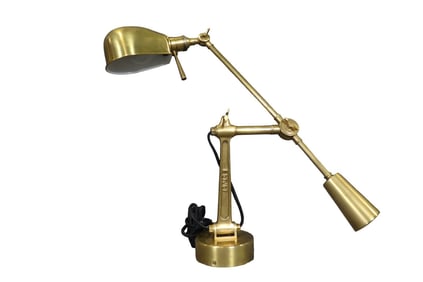 PAIR UNSIGNED RALPH LAUREN BRASS WALL SCONCES