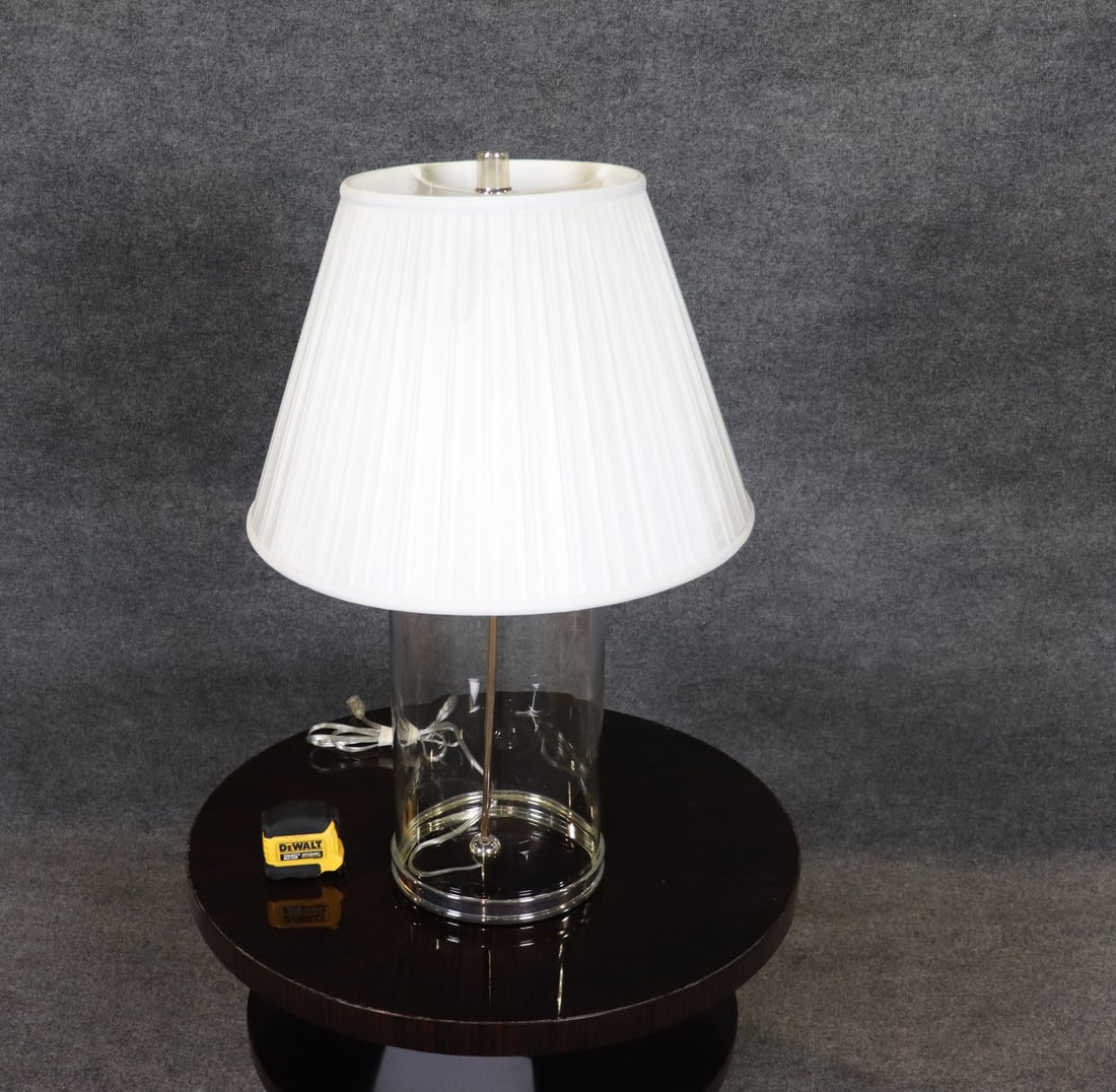RALPH LAUREN CHROME & GLASS TABLE LAMP (1 of 9)