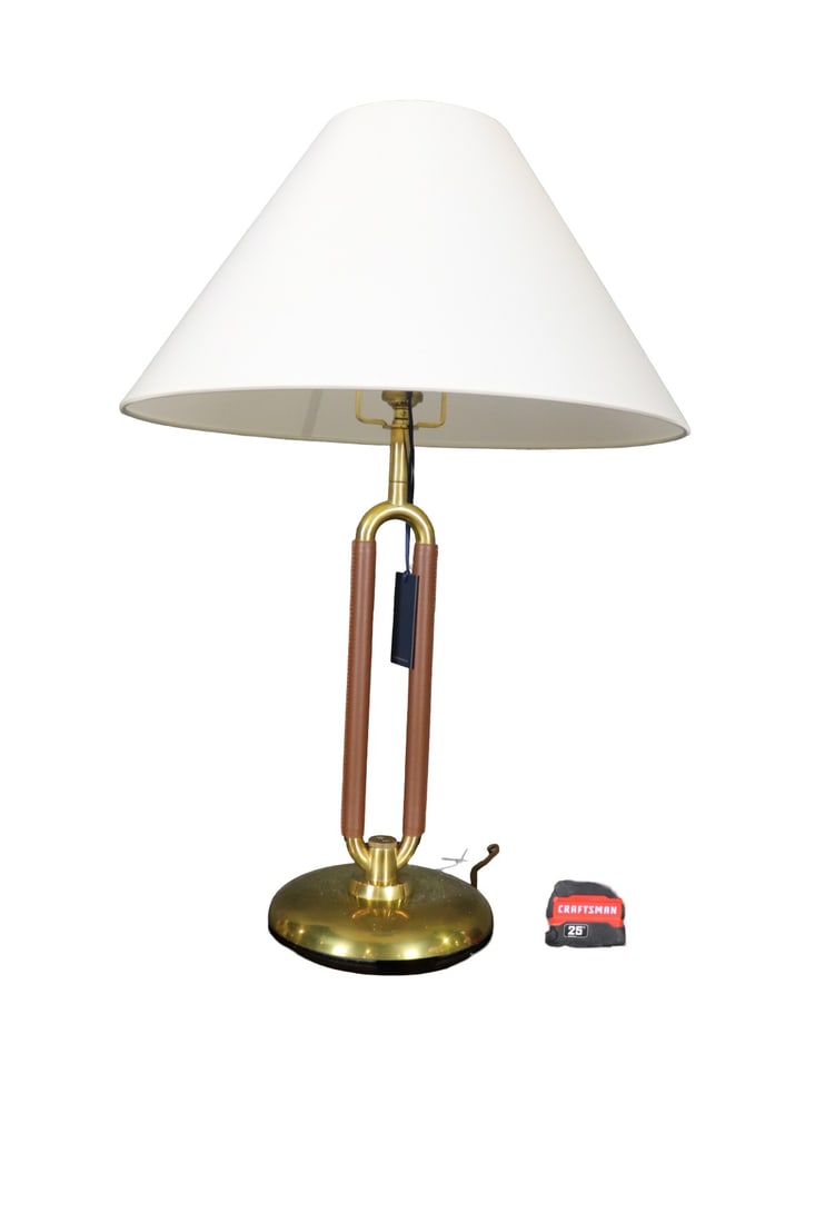 RALPH LAUREN BRASS & LEATHER TABLE LAMP (1 of 11)