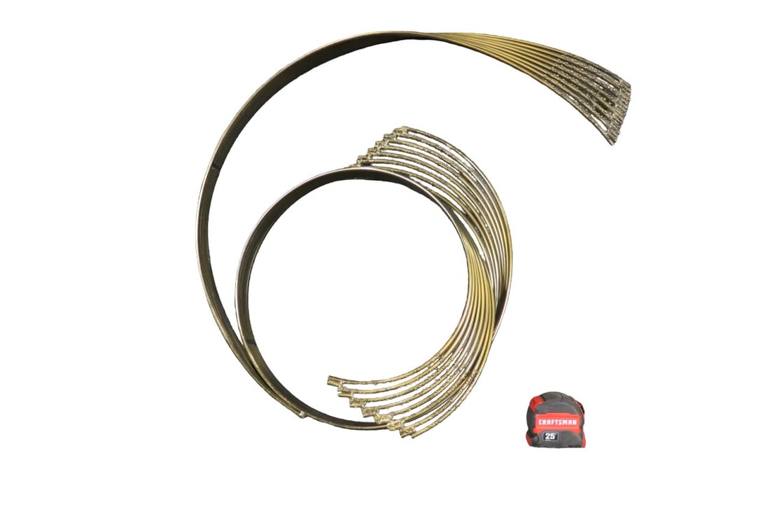 SPIRAL FORM WALL HANGING SCULPTURE ATTRIBUTED CURTIS JERE (1 of 8)