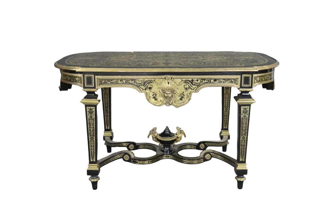 FRENCH BOULLE INLAID CENTER TABLE (1 of 18)