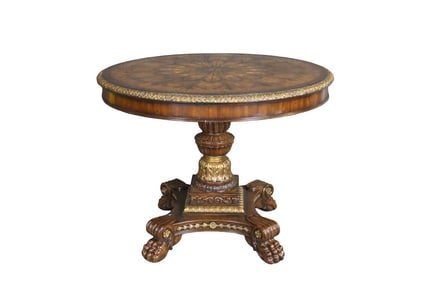 HAND CARVED MAHOGANY CENTER TABLE