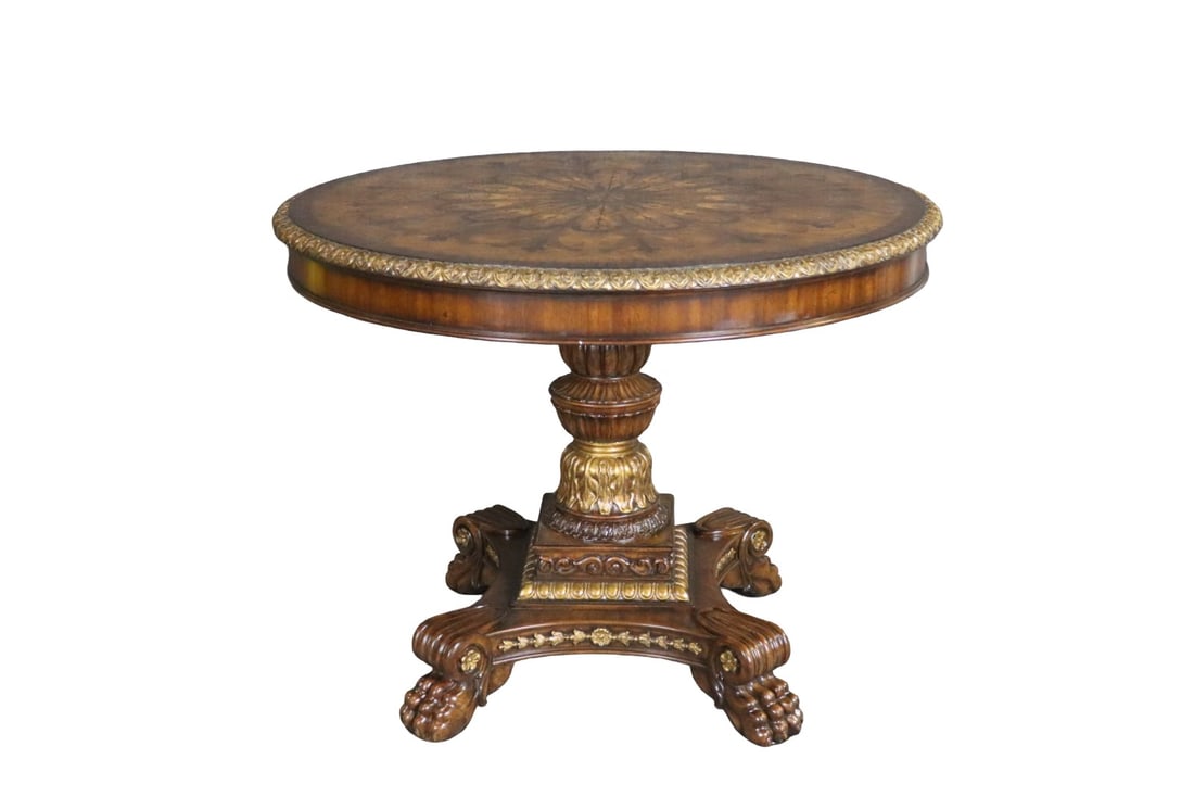 HAND CARVED MAHOGANY CENTER TABLE (1 of 7)