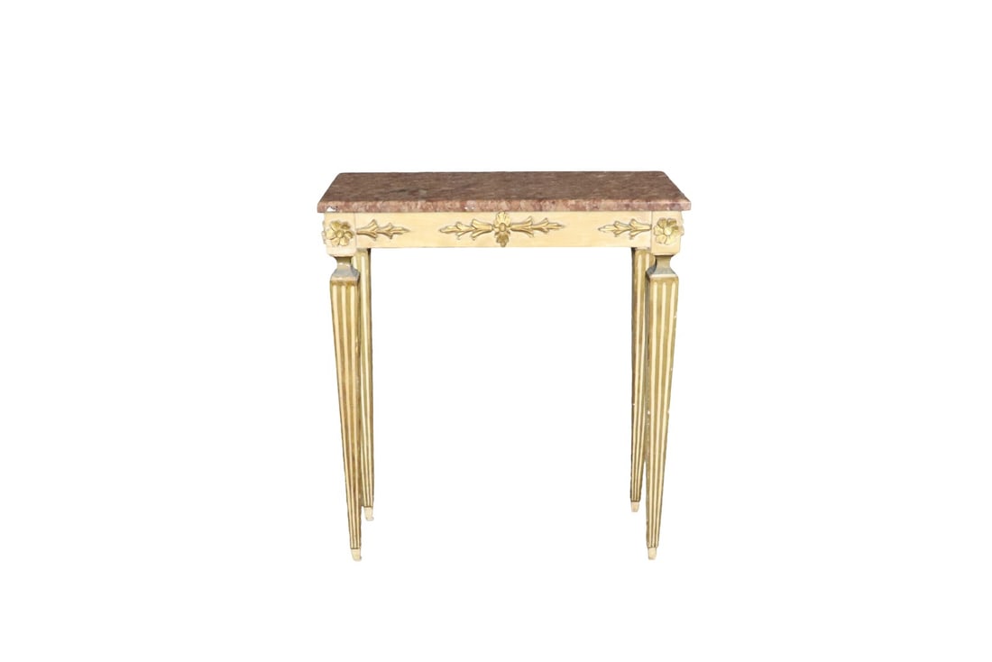 LOUIS XVI STYLE MARBLE TOP CONSOLE (1 of 8)
