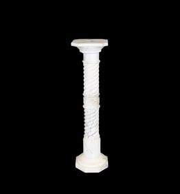 2 PIECE MARBLE PEDESTAL