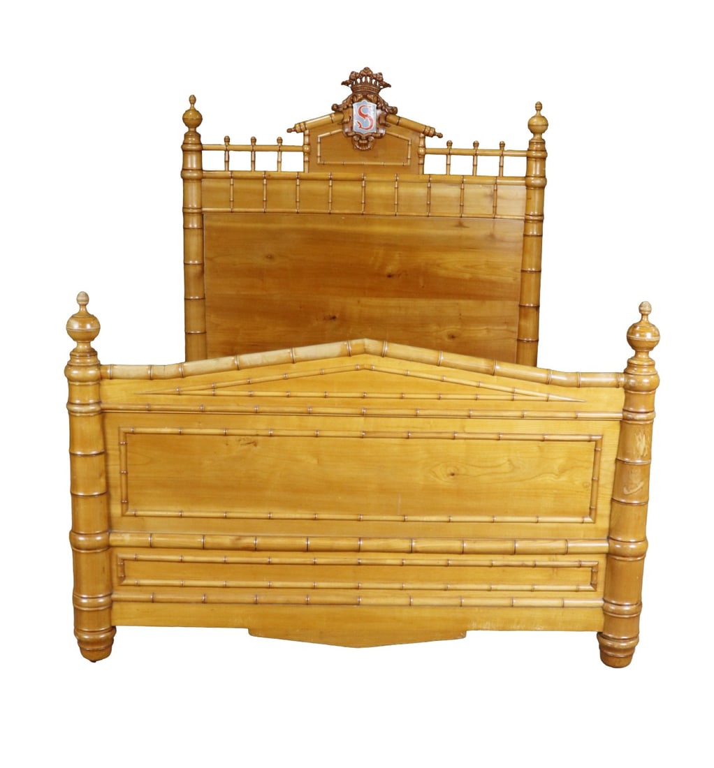 R J HORNER STYLE FAUX BAMBOO BED (1 of 18)