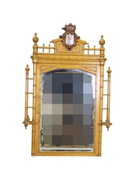 R J HORNER STYLE FAUX BAMBOO MIRROR