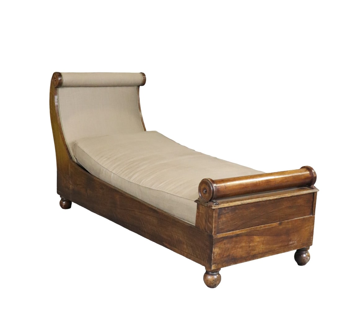 19TH C FRENCH EMPIRE RECAMIER DAY BED (1 of 14)
