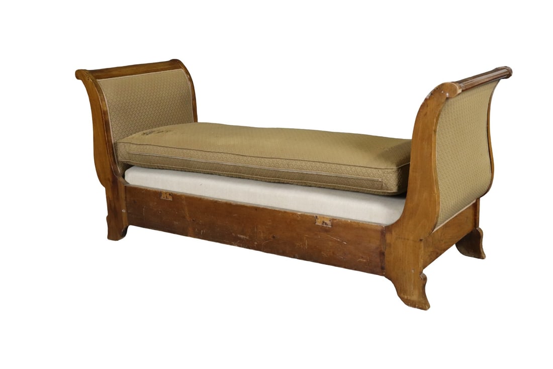 19TH C LOUIS PHILIPPE BURLED WALNUT BENCH (1 of 13)