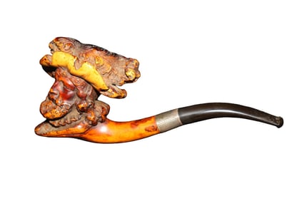 ANTIQUE MEERSCHAUM PIPE CAVALIER