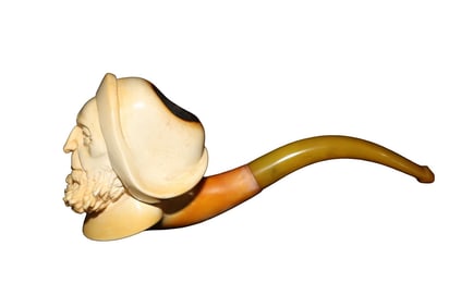 ANTIQUE MEERSCHAUM PIPE OLD MAN SEAMAN