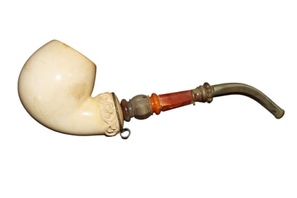 ANTIQUE MEERSCHAUM LARGE BILLIARD PIPE