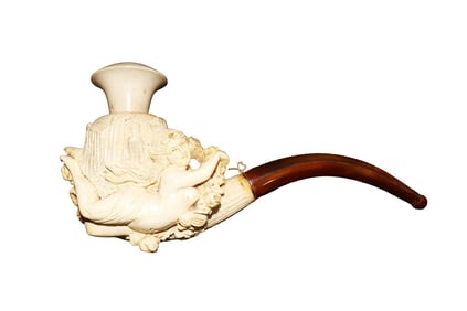 ANTIQUE MEERSCHAUM PIPE EROTICA NUDE WOMAN