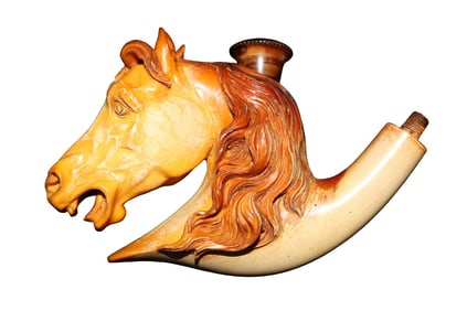 ANTIQUE MEERSCHAUM PIPE HORSE'S HEAD