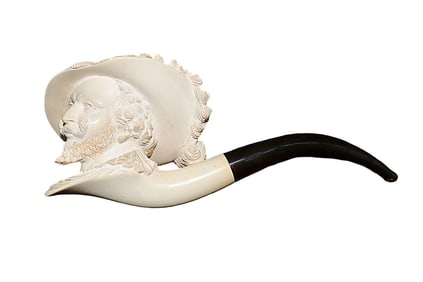 ANTIQUE MEERSCHAUM PIPE CAVALIER HEAD