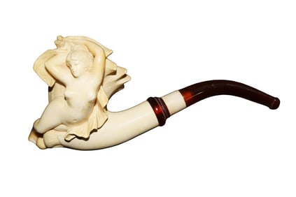 ANTIQUE MEERSCHAUM PIPE NYMPH