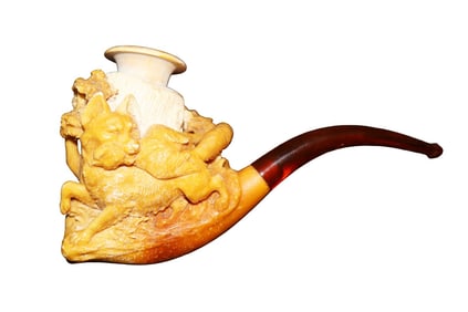 ANTIQUE MEERSCHAUM PIPE FOX