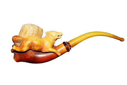ANTIQUE MEERSCHAUM PIPE FOX