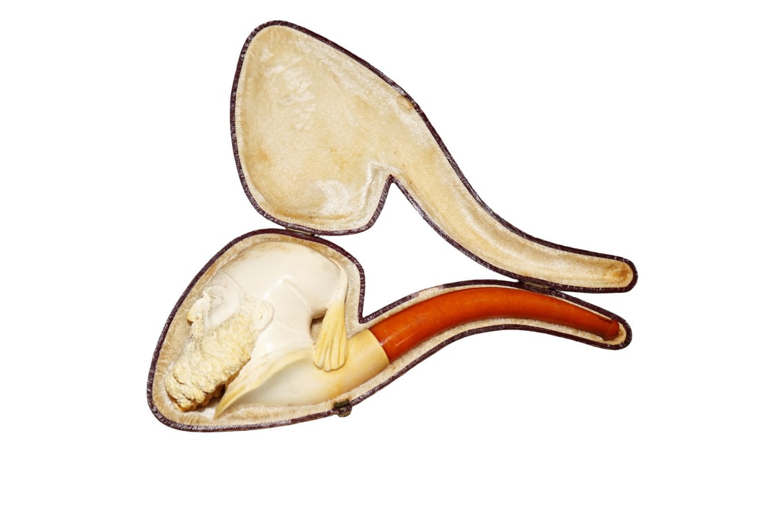 ANTIQUE MEERSCHAUM PIPE MAN WITH FEZ (1 of 6)