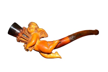 ANTIQUE MEERSCHAUM PIPE CUPID