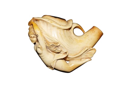 ANTIQUE MEERSCHAUM PIPE NYMPH