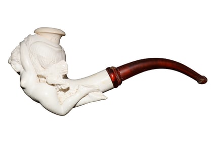 ANTIQUE MEERSCHAUM PIPE NYMPH