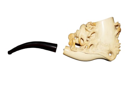 ANTIQUE MEERSCHAUM PIPE PRANCING HORSE