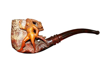 ANTIQUE MEERSCHAUM PIPE FULL BODY INDIAN