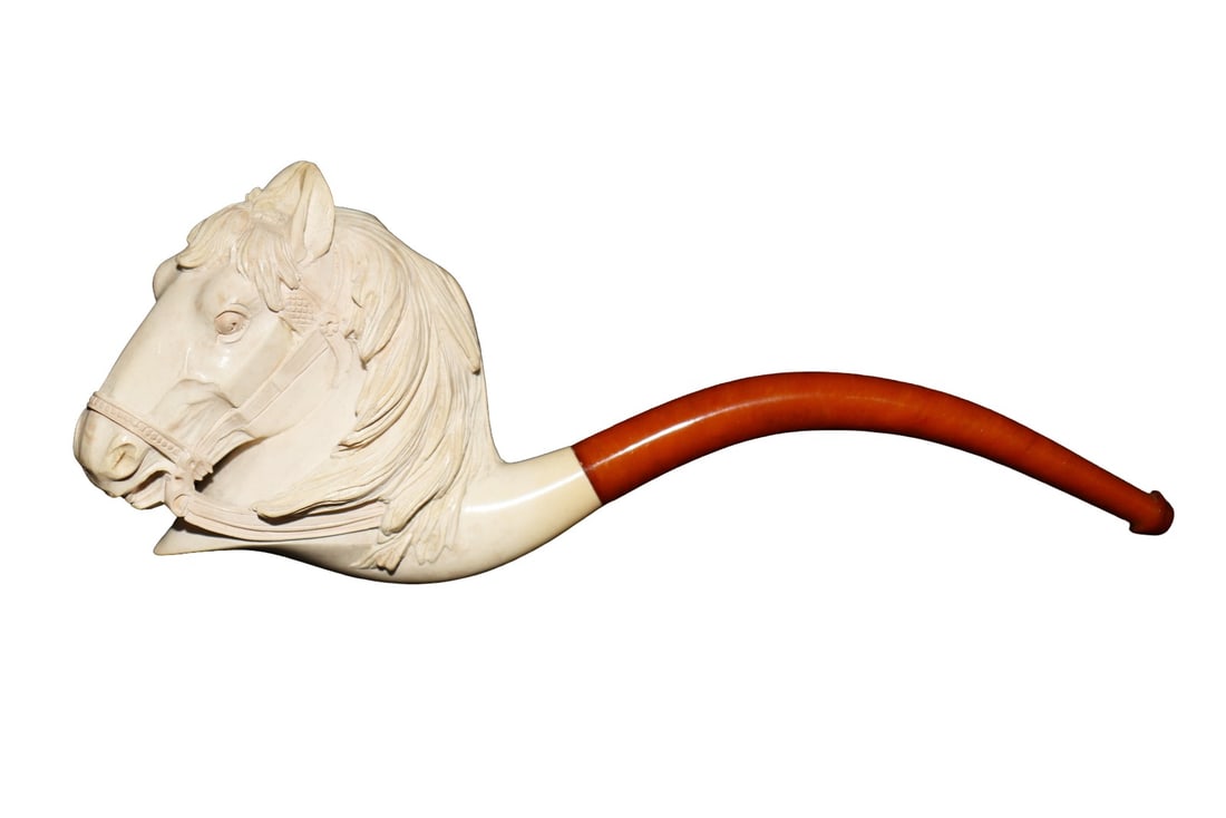 ANTIQUE MEERSCHAUM PIPE HORSE'S HEAD (1 of 6)