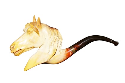 ANTIQUE MEERSCHAUM PIPE HORSE'S HEAD