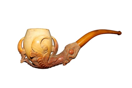 ANTIQUE MEERSCHAUM PIPE EAGLE TALON CLAW